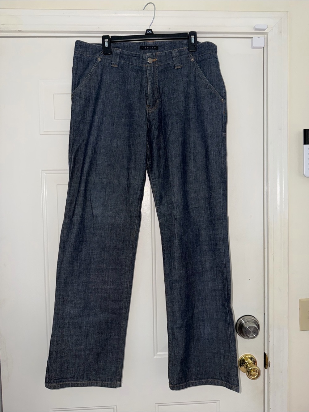 Women’s‎ Theory Dark Blue Straight-Leg Jeans. Sz 16
